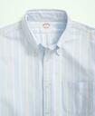 Brooks Brothers Men's Original Polo Button-Down Oxford Shirt in Archive Stripe | Light Blue