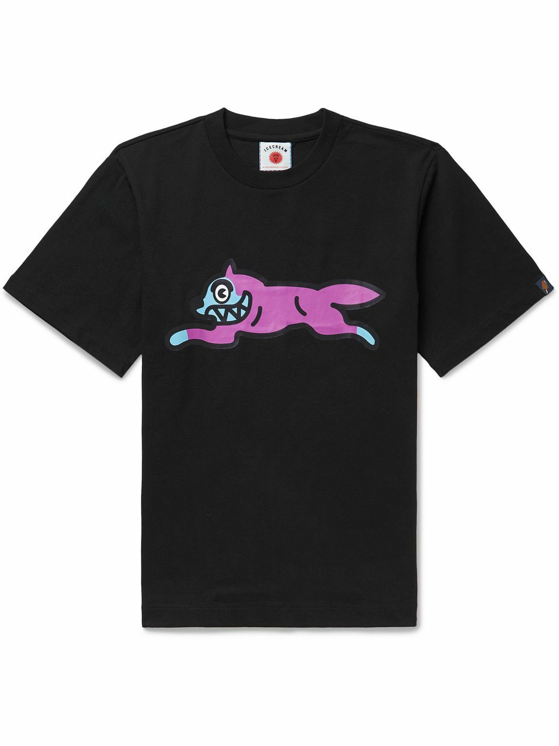 ICECREAM Running Dog CottonJersey TShirt Black ICECREAM