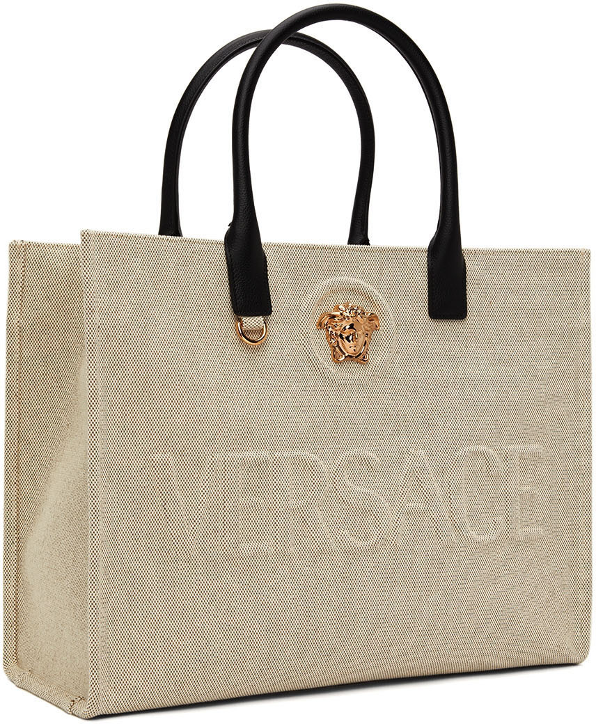 versace canvas tote bag