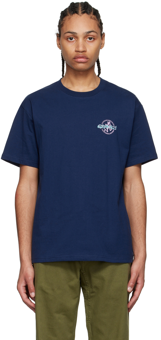 Gramicci Navy Running-Man T-Shirt Gramicci