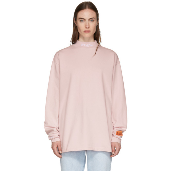 heron preston pink t shirt