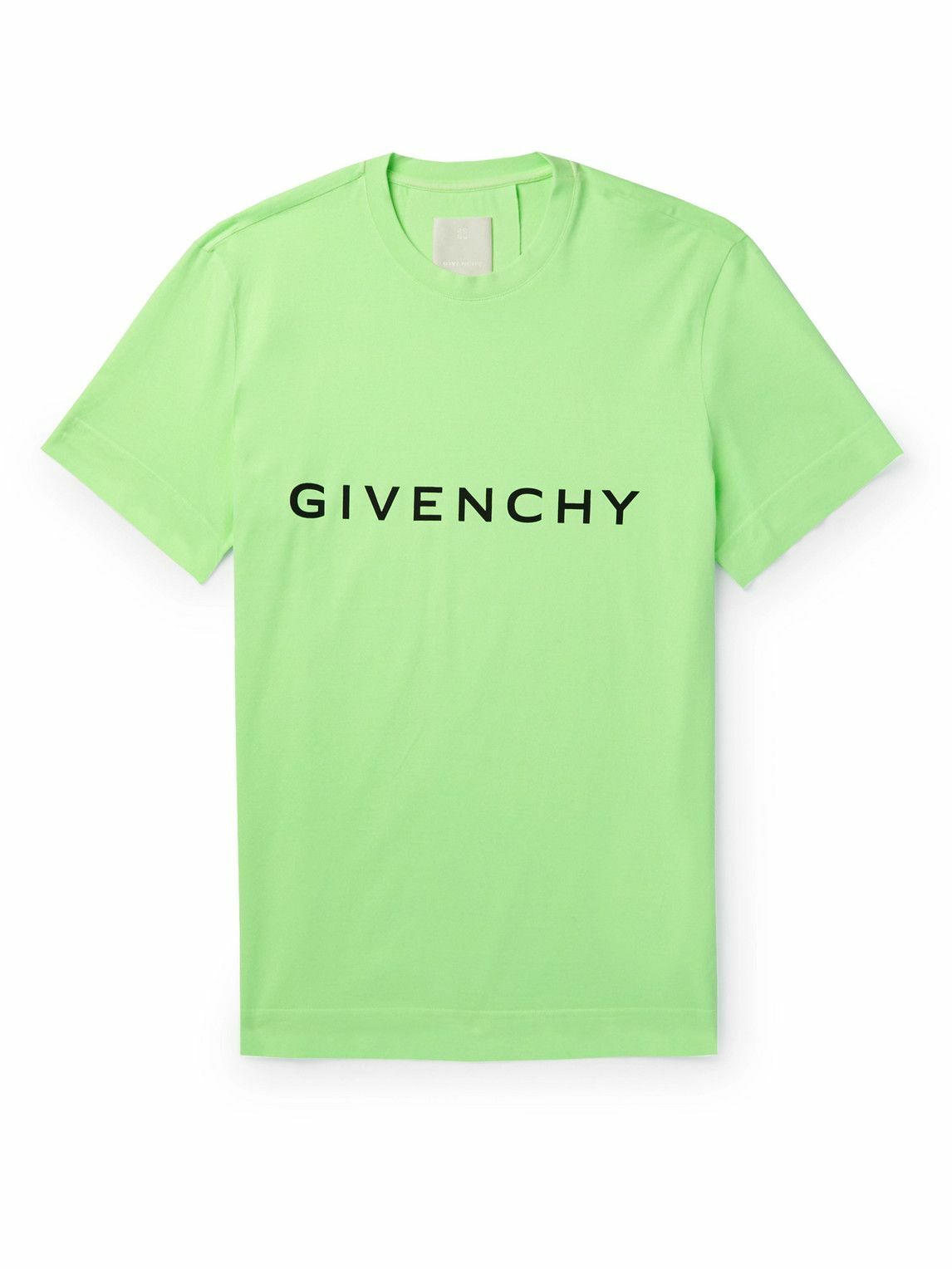 Givenchy LogoPrint CottonJersey TShirt Green Givenchy