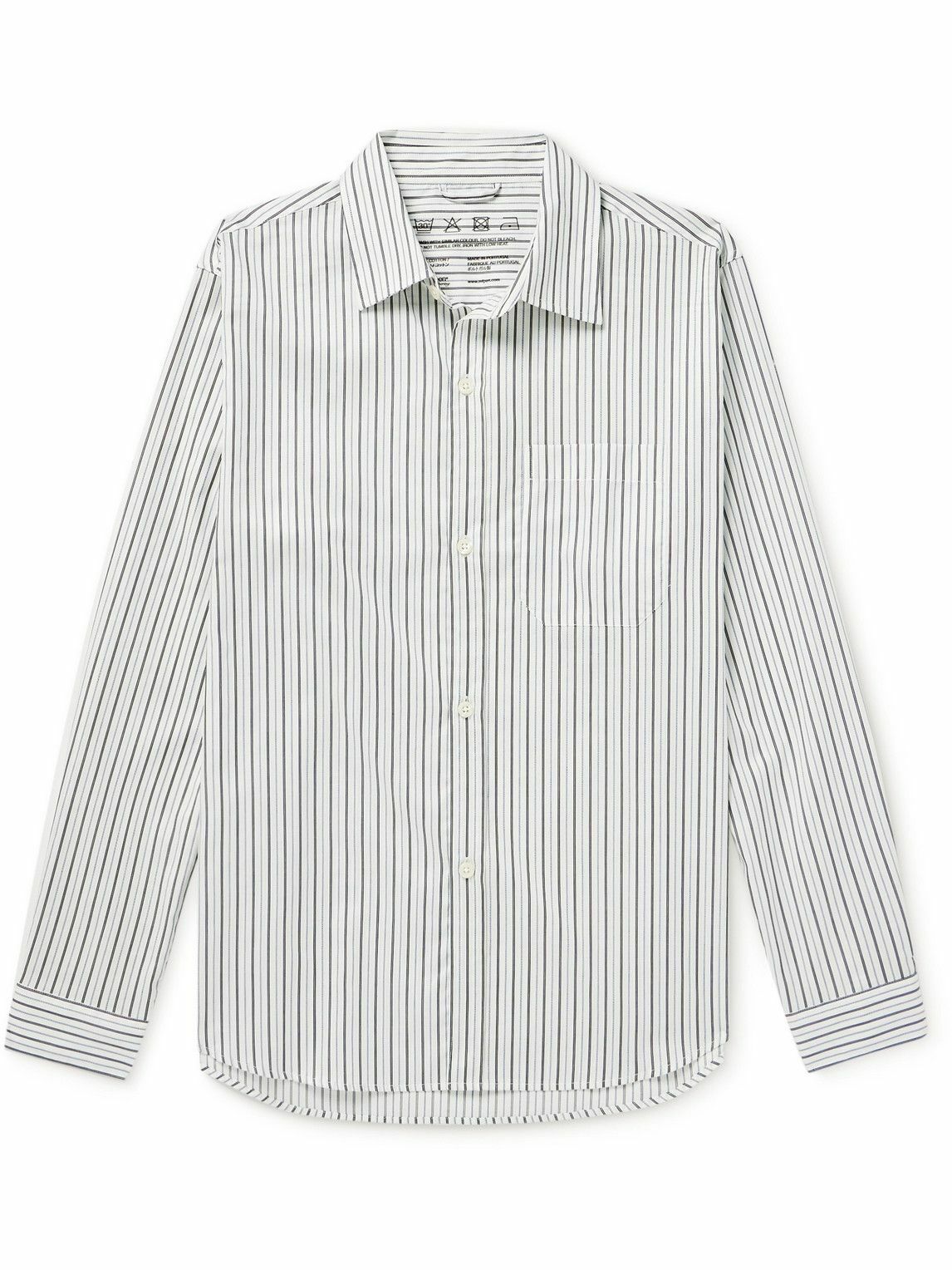 mfpen - Distant Striped Cotton Shirt - White mfpen