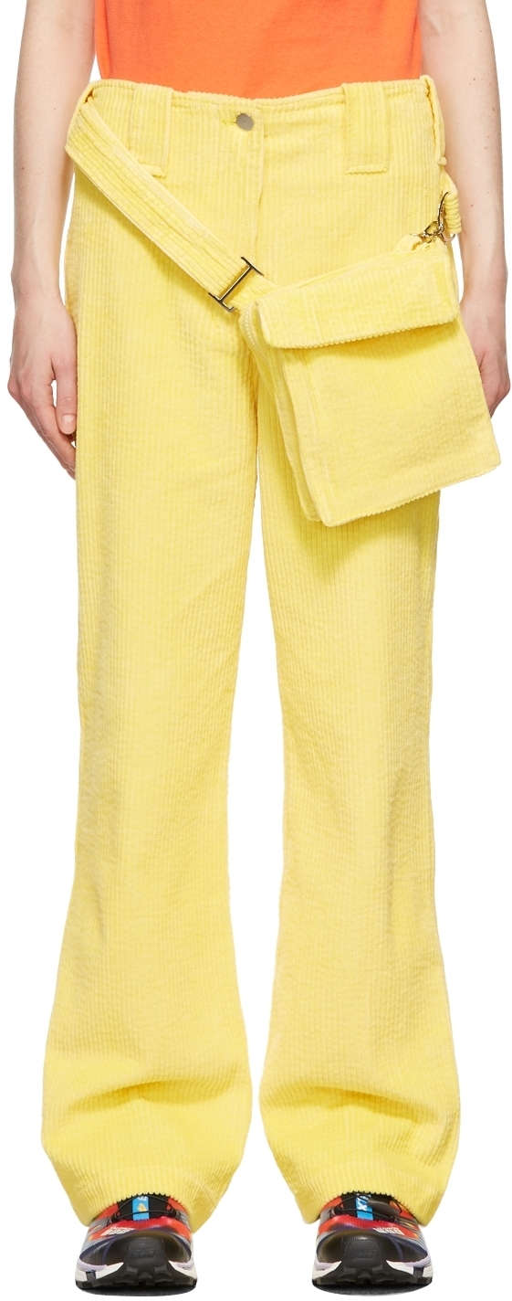 yellow corduroy trousers