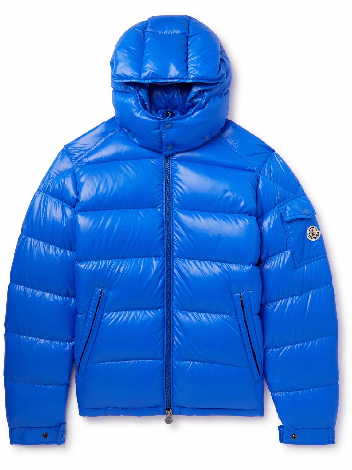 Moncler - Maya Quilted Shell Hooded Down Jacket - Blue Moncler