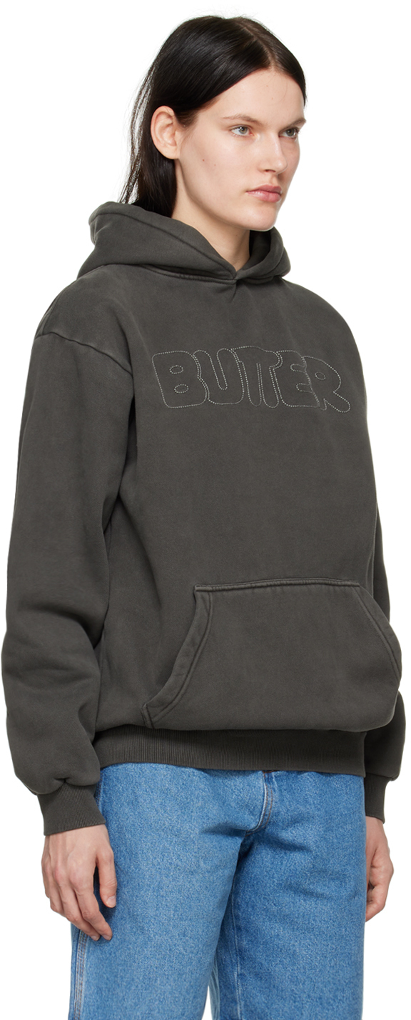 Butter Goods Black Distressed Dye Hoodie Butter Goods