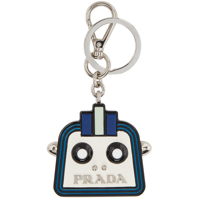 Prada White Trick Robot Keychain Prada