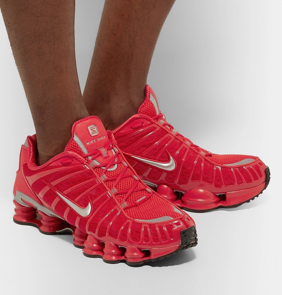 Nike - Shox TL Mesh and Rubber Sneakers - Red Nike