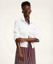 Brooks Brothers Women's Stretch Cotton Twill Denim Jacket | White