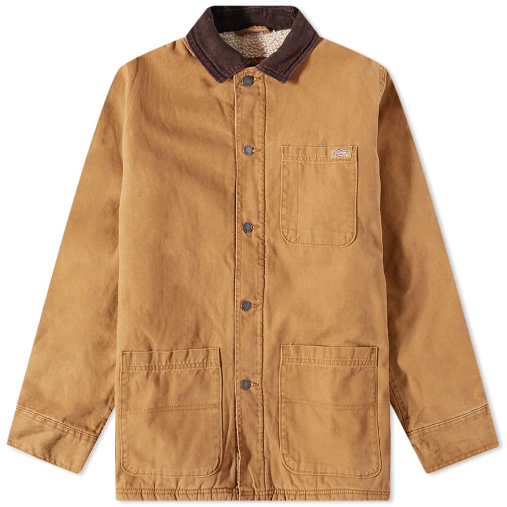 Photo: Dickies Men's Duck Canvas Chore Coat in Stonewashed Brown Duck