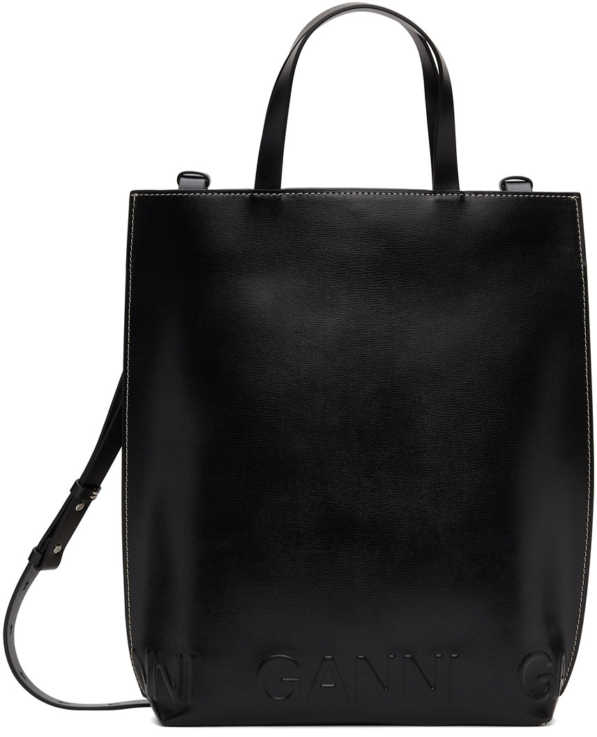 GANNI Black Banner Medium Tote GANNI