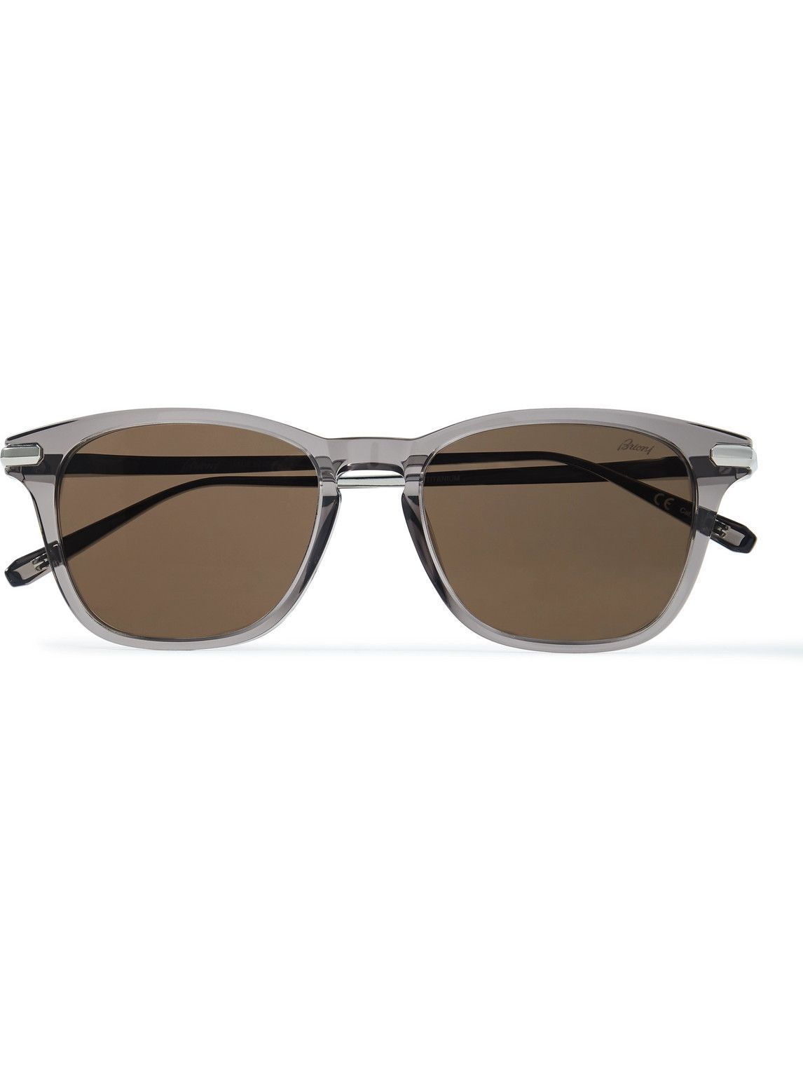 Brioni DFrame Acetate and SilverTone Sunglasses Brioni