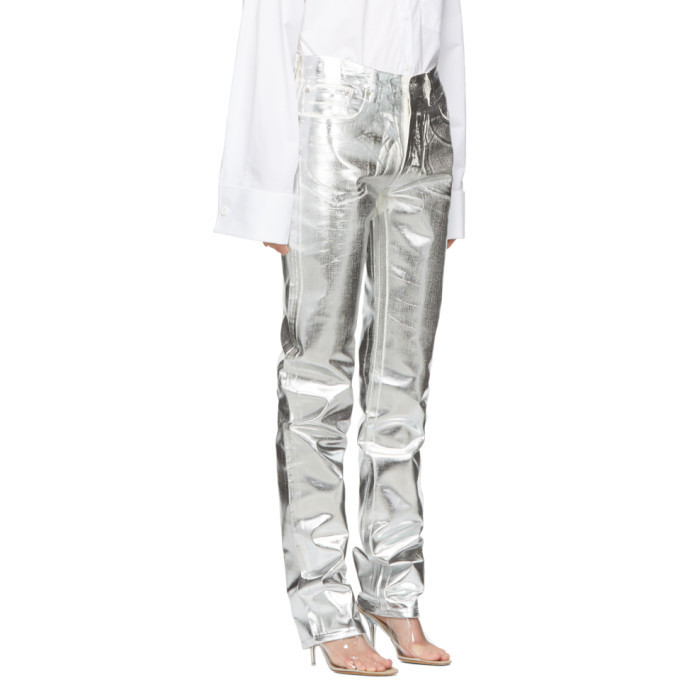 mm6 silver pants