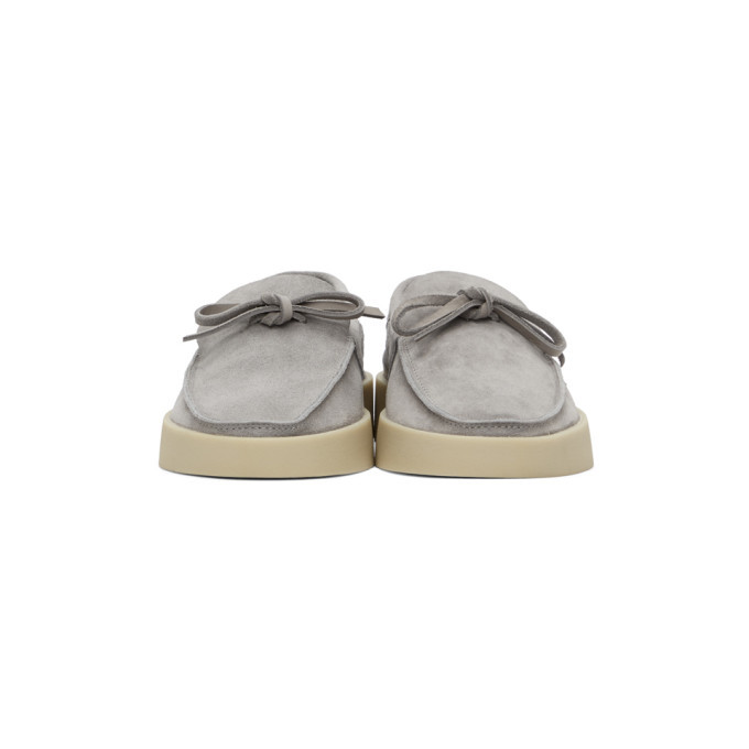 Fear of God Ermenegildo Zegna Grey Suede Driving Moccasins Fear of God Ermenegildo  Zegna