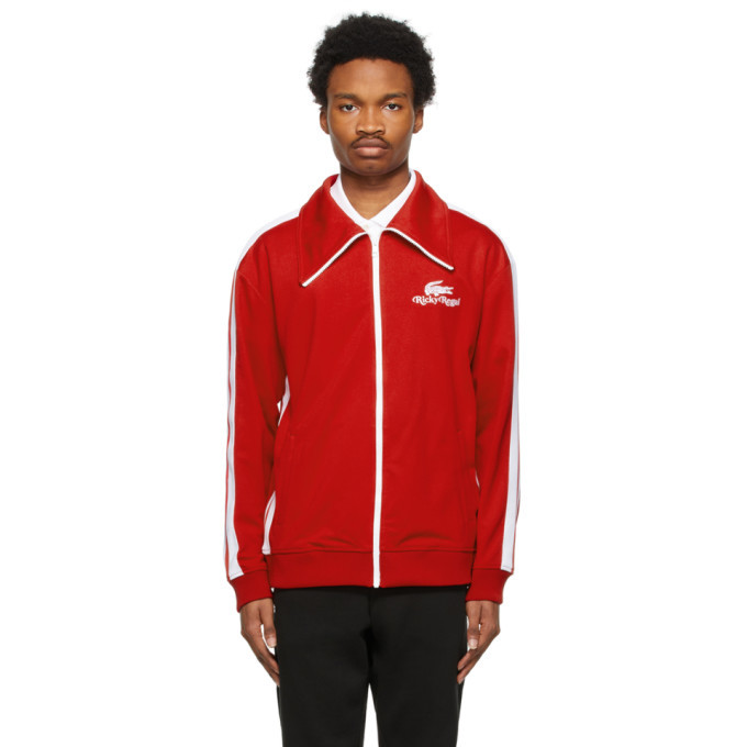 Become aware segment watch TV Lacoste Red Ricky Regal Edition Pique Contrast Bands Track Jacket Lacoste