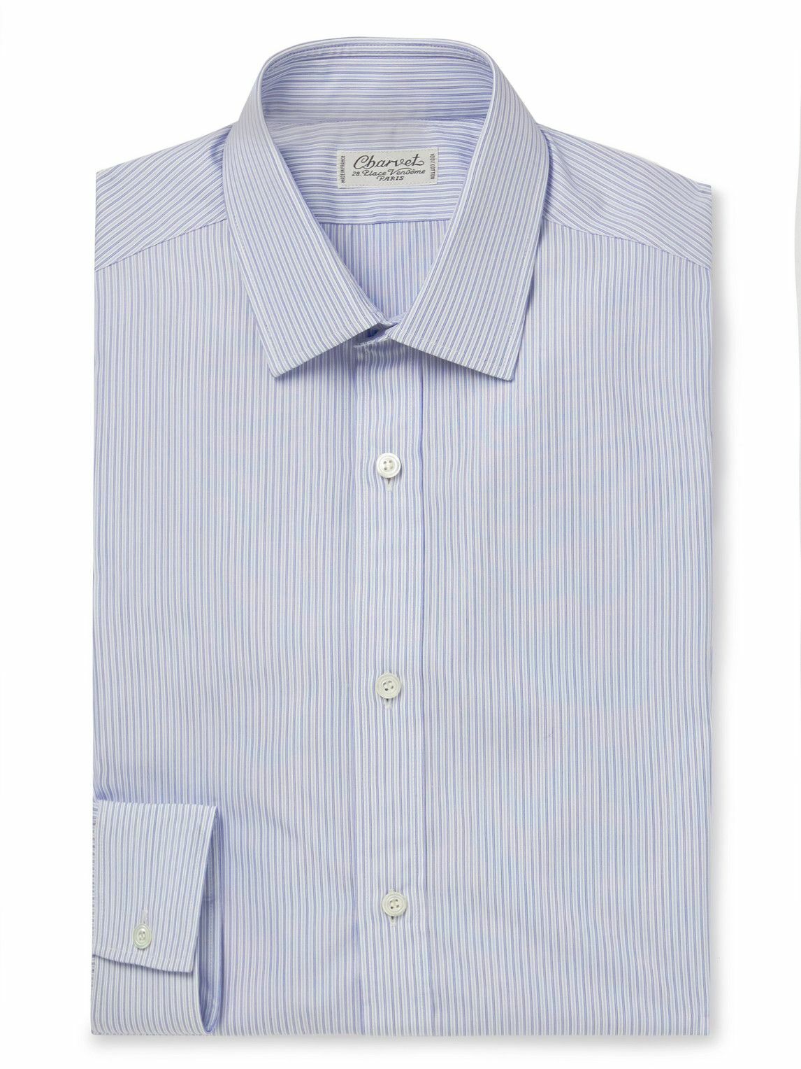 Charvet - Striped Cotton-Poplin Shirt - Blue Charvet