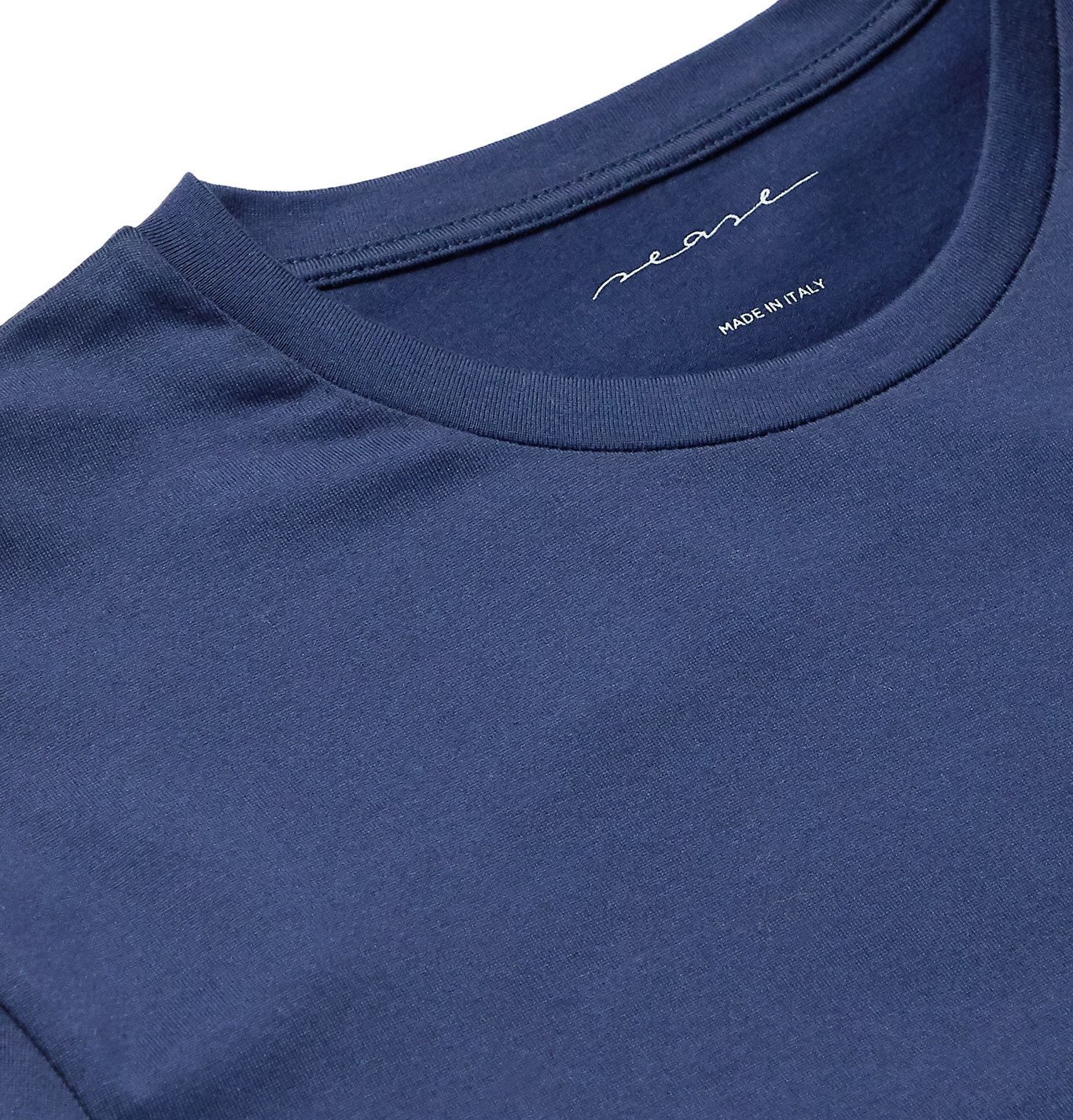 Sease - Logo-Print Cotton-Blend Jersey T-Shirt - Blue Sease