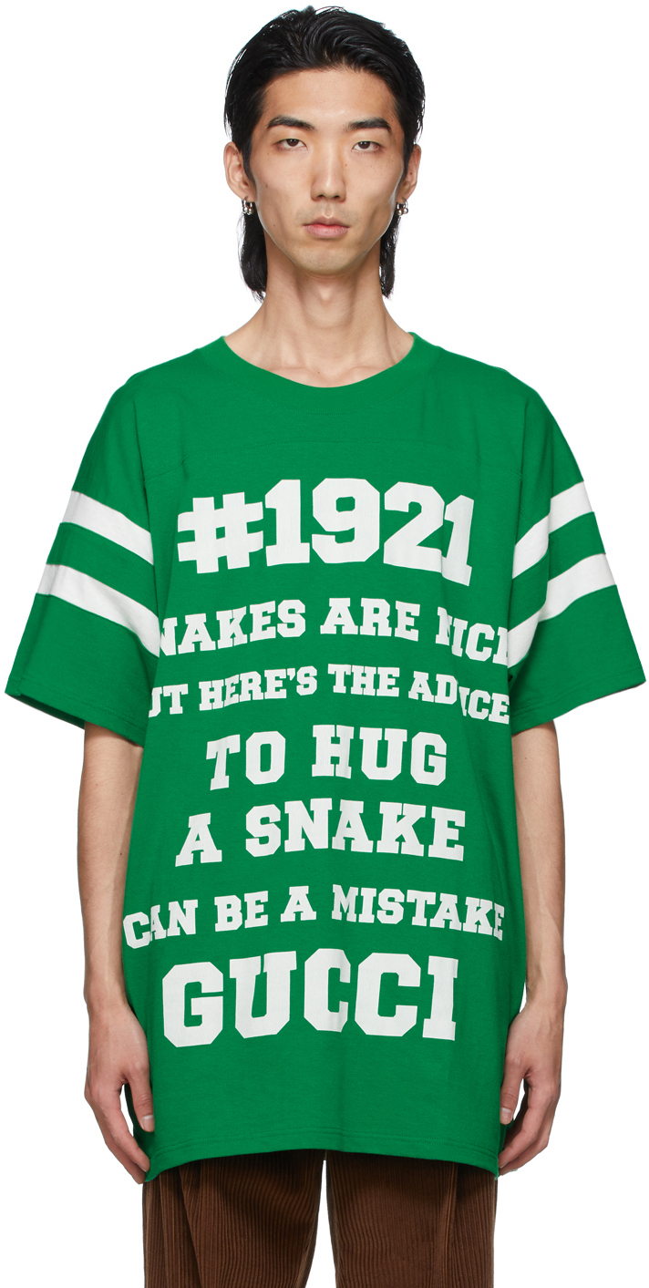 Gucci Green 'To Hug A Snake' T-Shirt Gucci