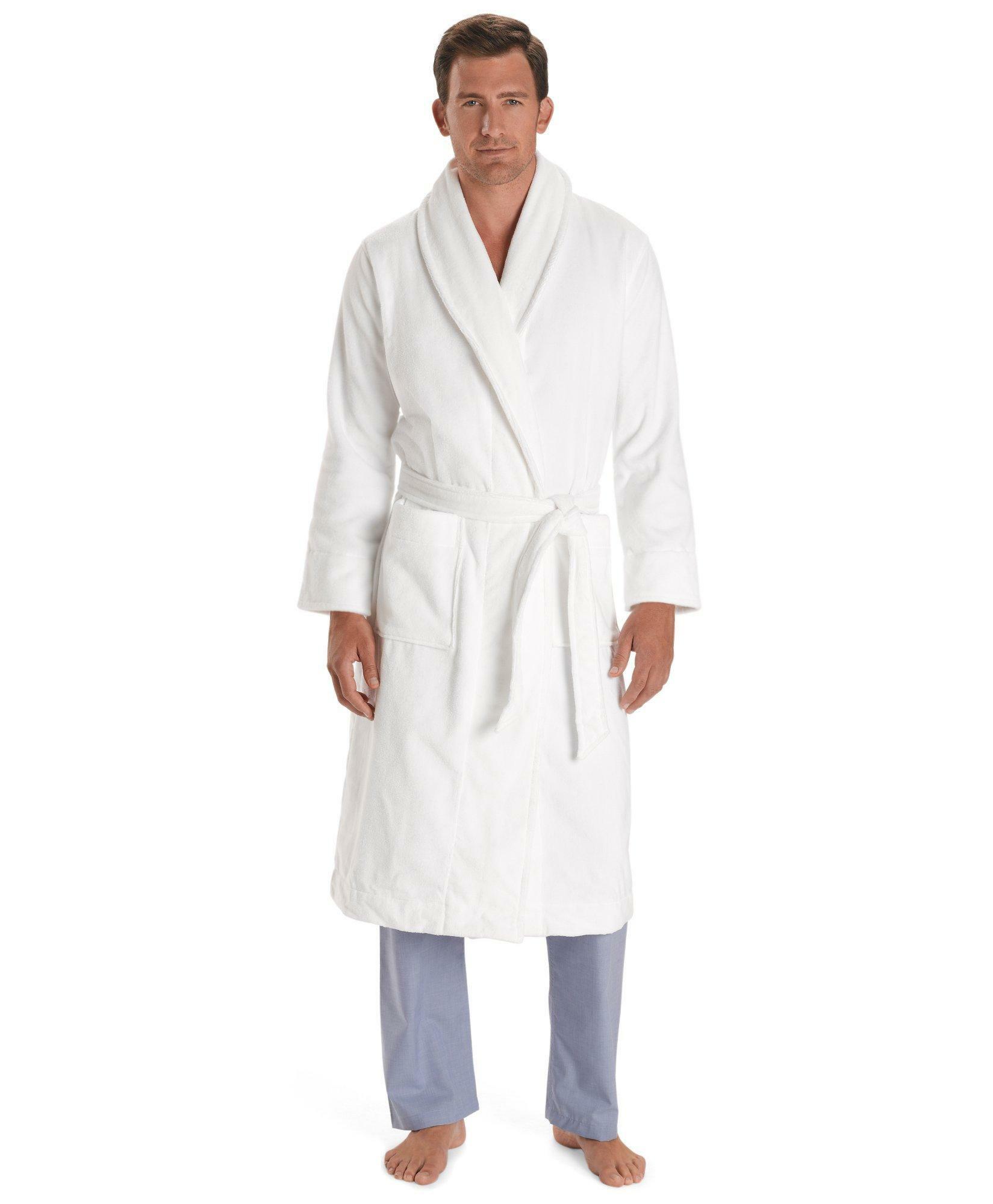 Brooks Brothers Men's Supima Robe | White