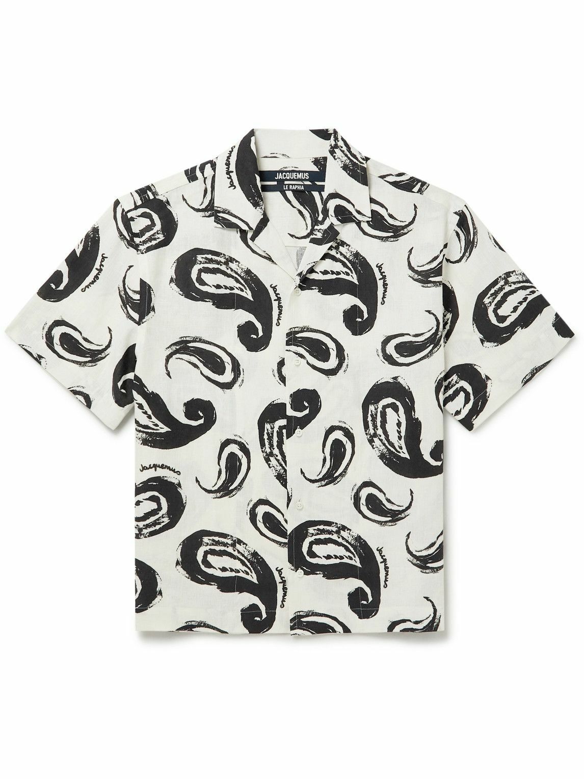 Jacquemus - Camp-Collar Printed Linen Shirt - White Jacquemus