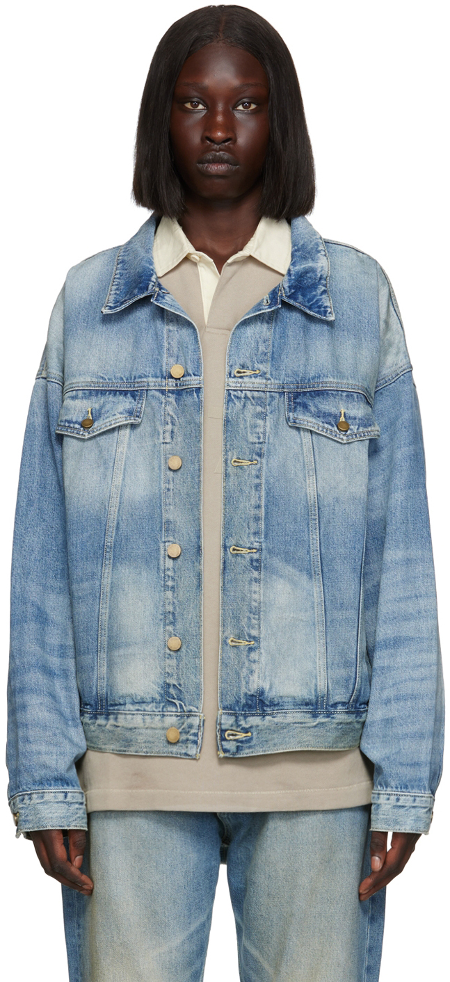 Essentials Blue Trucker Denim Jacket Essentials