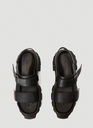 Tractor Leather Sandals in Black