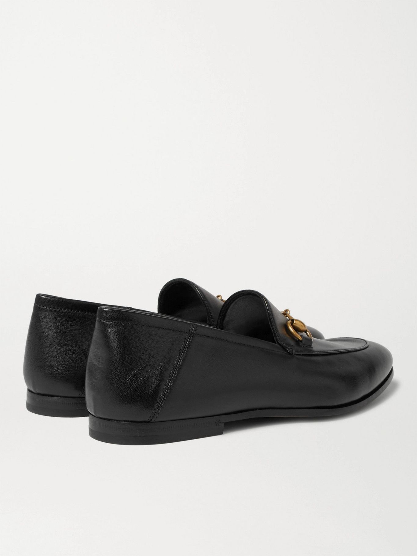 GUCCI - Brixton Horsebit Collapsible-Heel Leather Loafers - Black Gucci