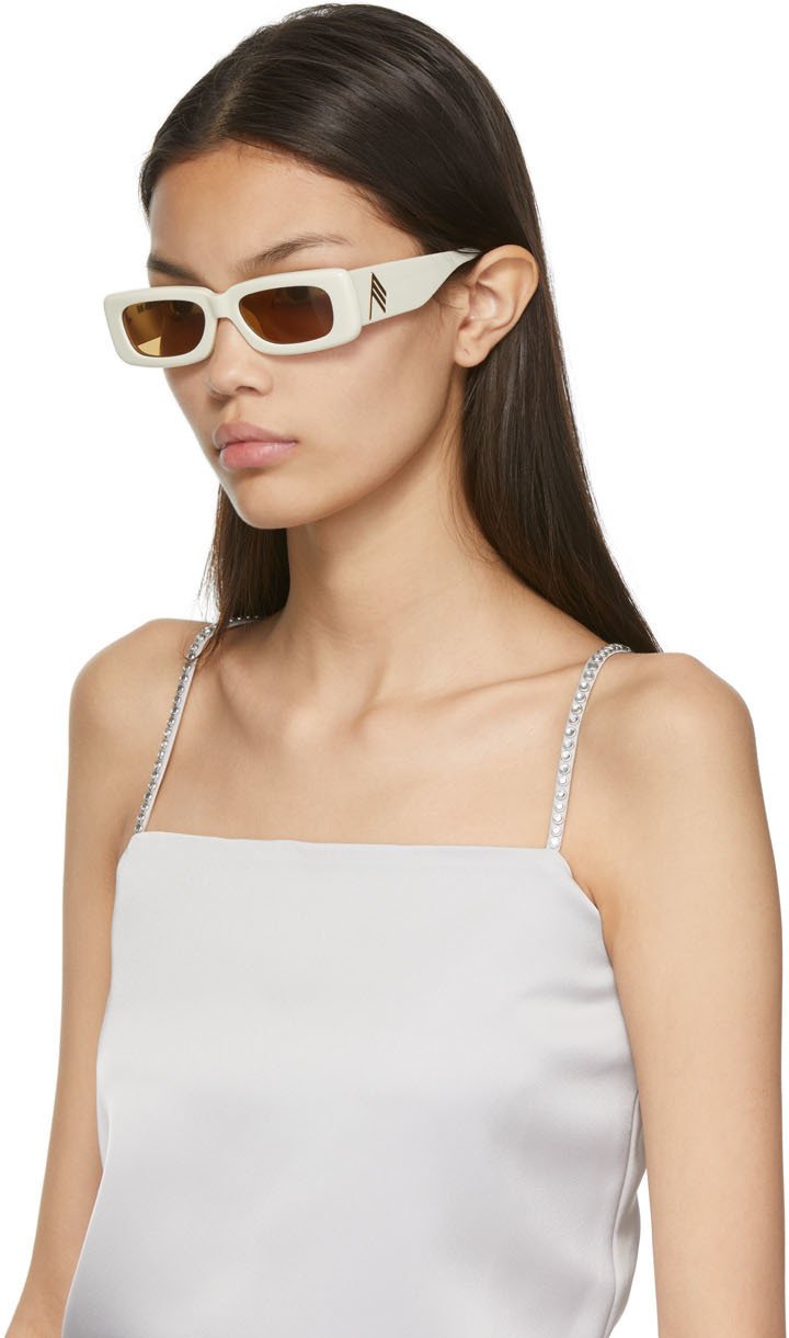 The Attico Off-White Linda Farrow Edition Mini Marfa Sunglasses The Attico
