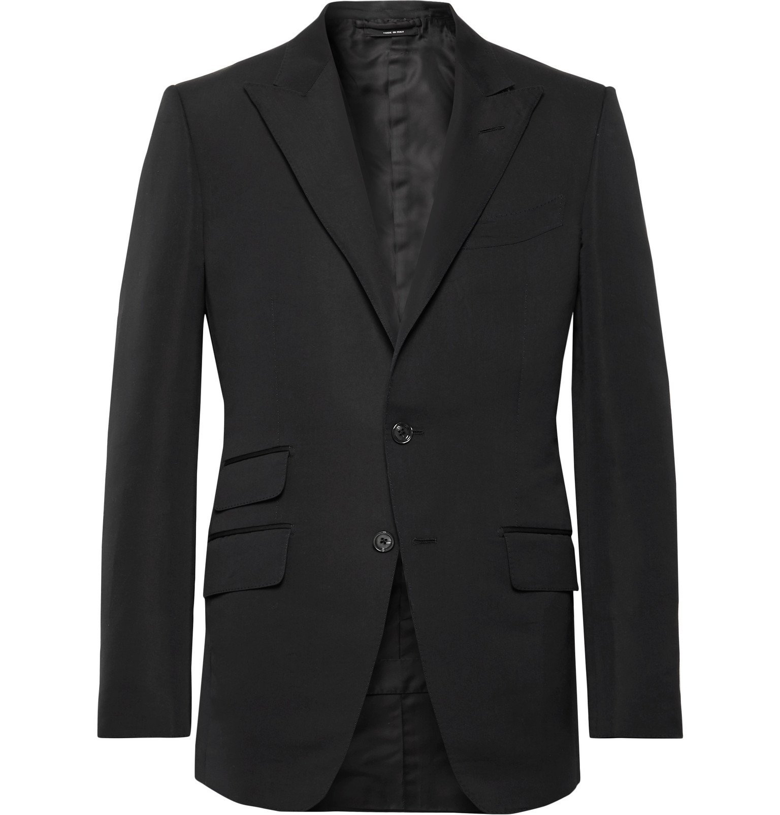 TOM FORD - Black O'Connor Slim-Fit Cotton and Silk-Blend Suit Jacket - Black  TOM FORD