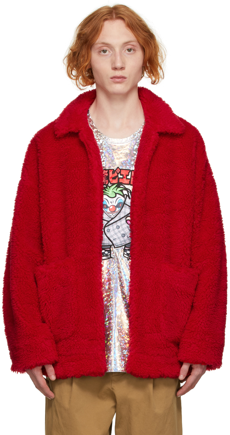 Doublet Red Sherpa 'Painted' Coat Doublet