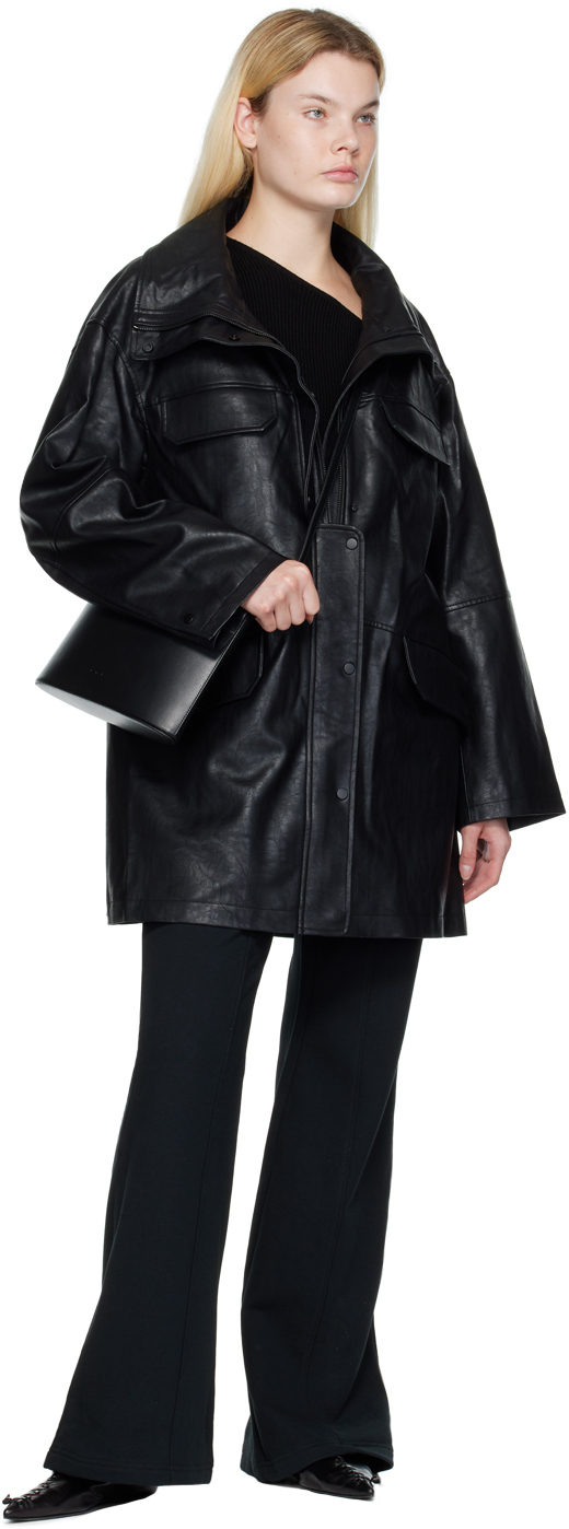 DRAE Black High-Neck Coat