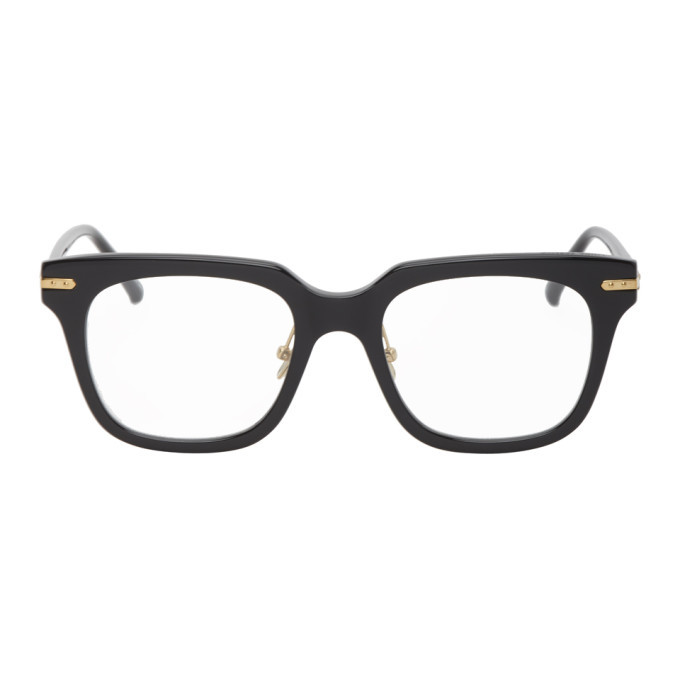 Linda Farrow Luxe Black and Gold Empire Glasses Linda Farrow Luxe