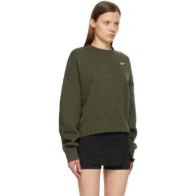 nsw crew fleece sweatshirt in cargo khaki