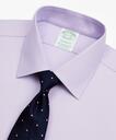 Brooks Brothers Men's Stretch Milano Slim-Fit Dress Shirt, Non-Iron Twill Ainsley Collar | Lavender
