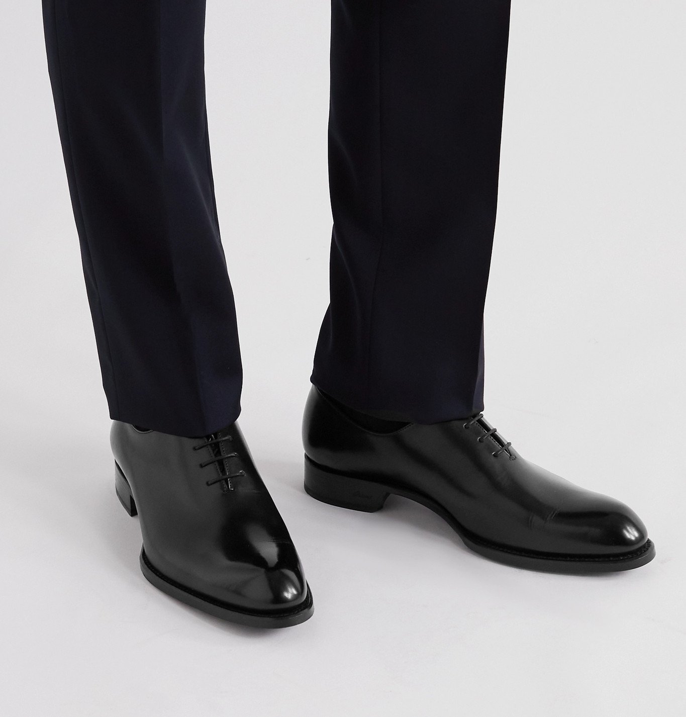 BRIONI - Cardinal Polished-Leather Oxford Shoes - Black Brioni
