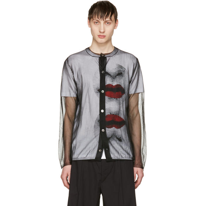 comme des garons t shirt homme gris