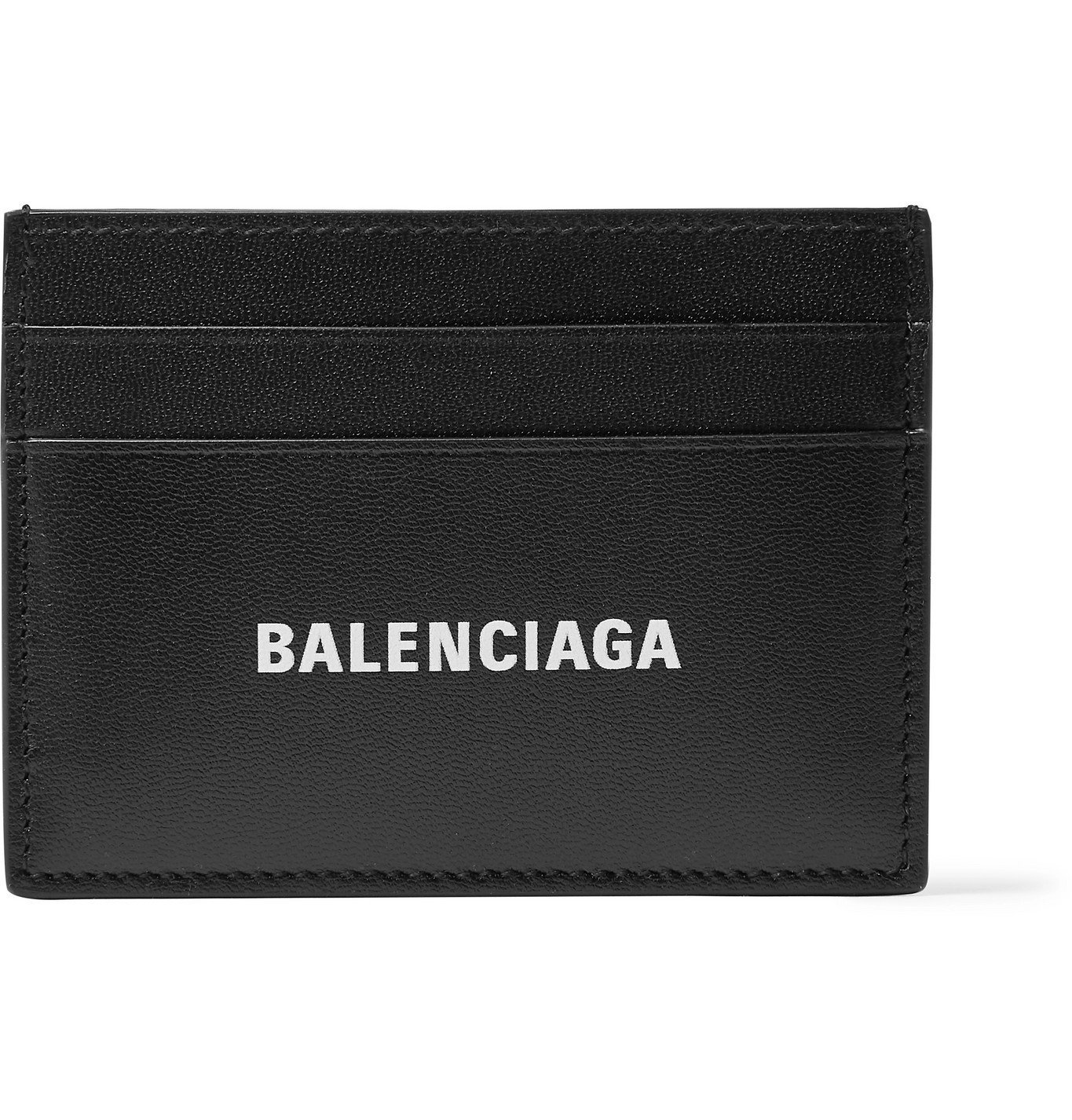 Balenciaga - Logo-Print Leather Cardholder - Black Balenciaga