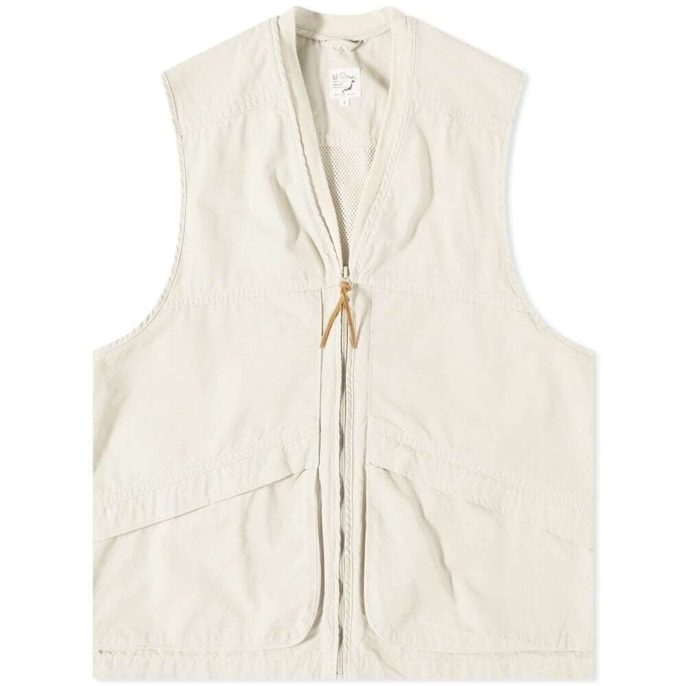 orSlow Men's Utility Vest in Ecru orSlow