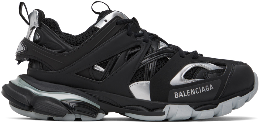 Balenciaga Black & Silver Track Sneakers Balenciaga