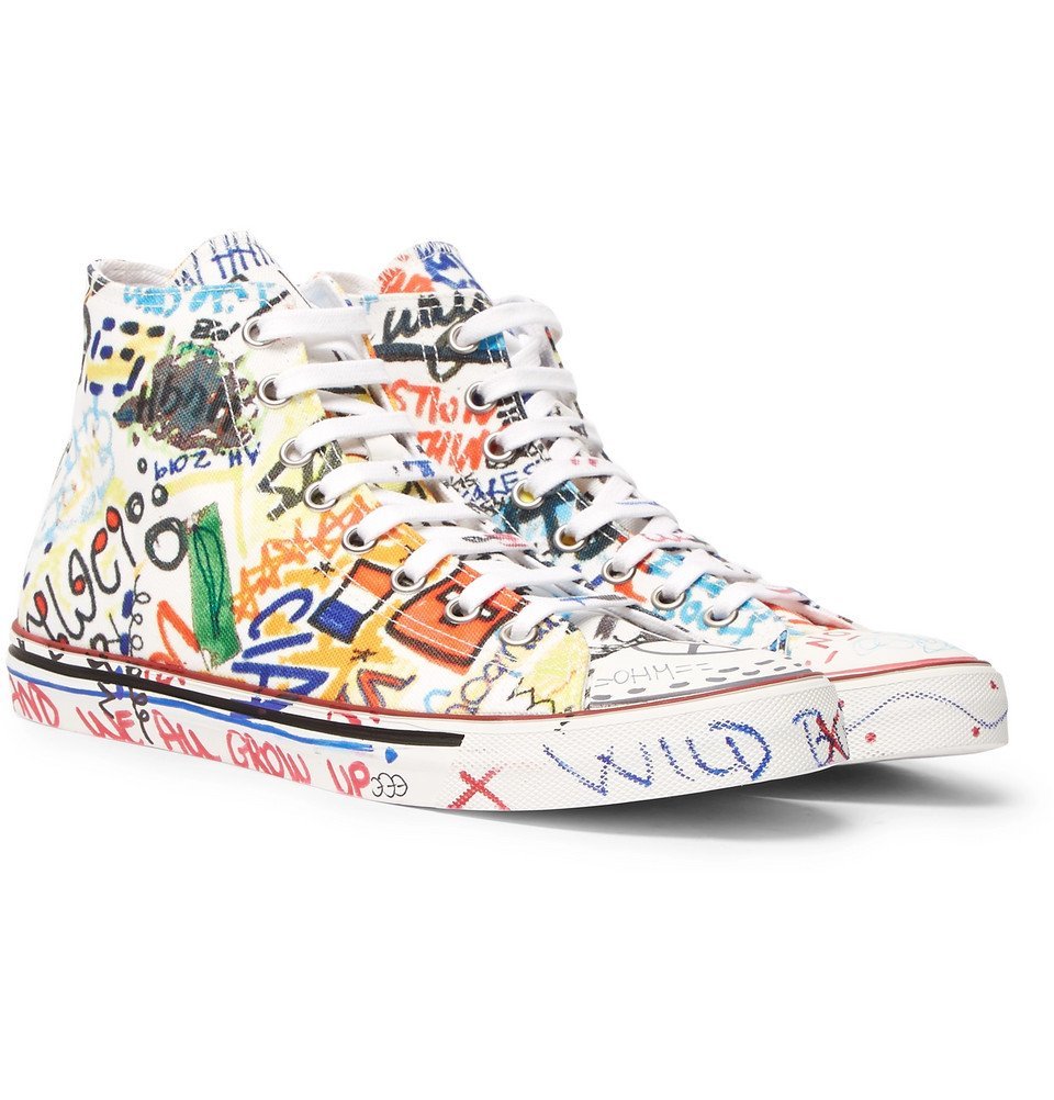 Vetements - Printed Canvas High-Top 
