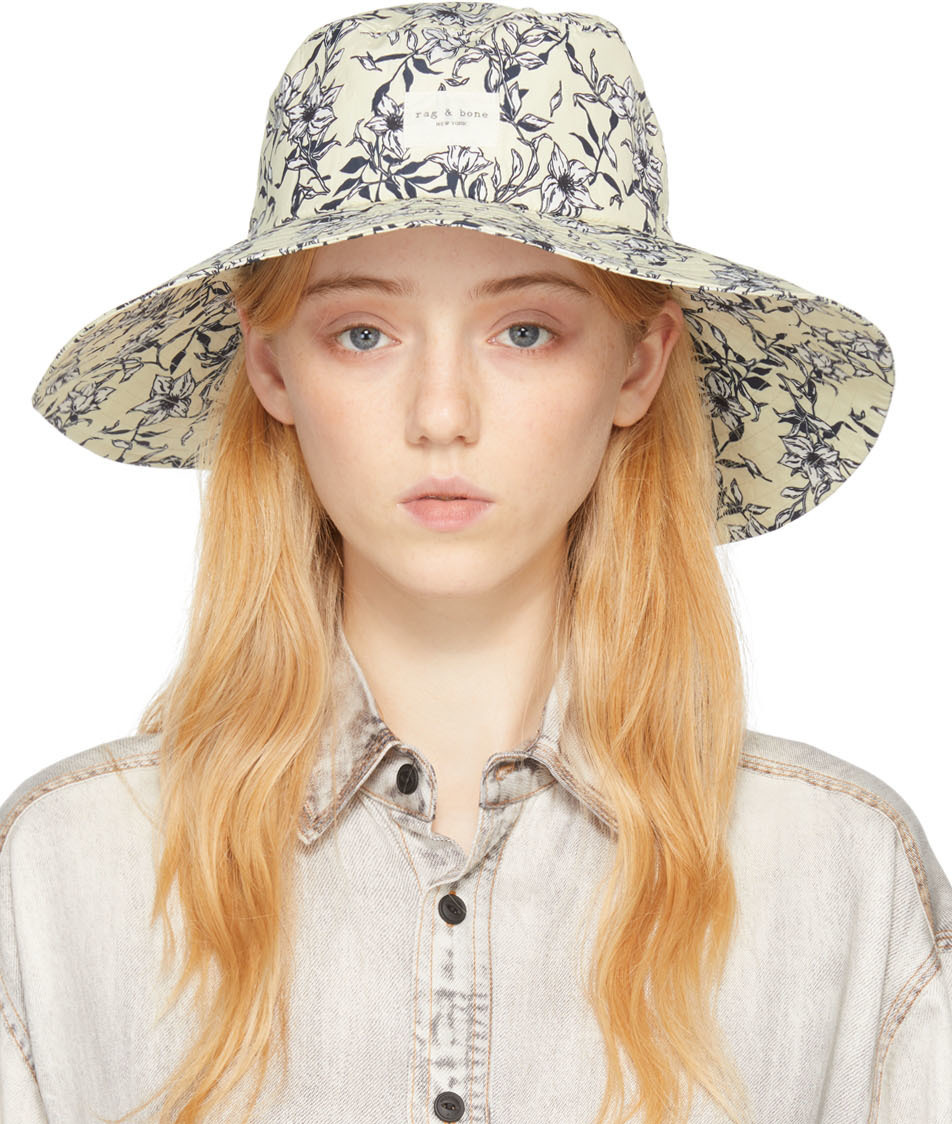 rag & bone Yellow Addison Cruise Beach Hat Rag and Bone