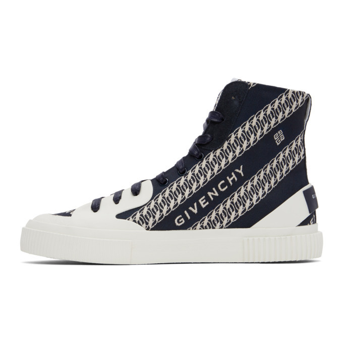 Givenchy Navy Chain Tennis Light HighTop Sneakers Givenchy
