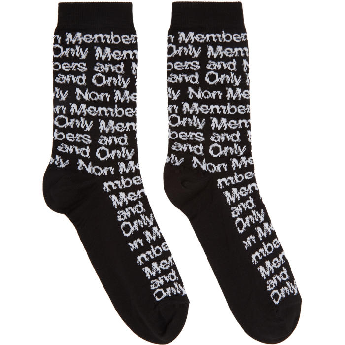 Stella McCartney Black Members and Non Members Only Socks Stella McCartney