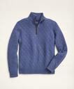 Brooks Brothers Men's Wool Cashmere Quilted Half-Zip | Blue