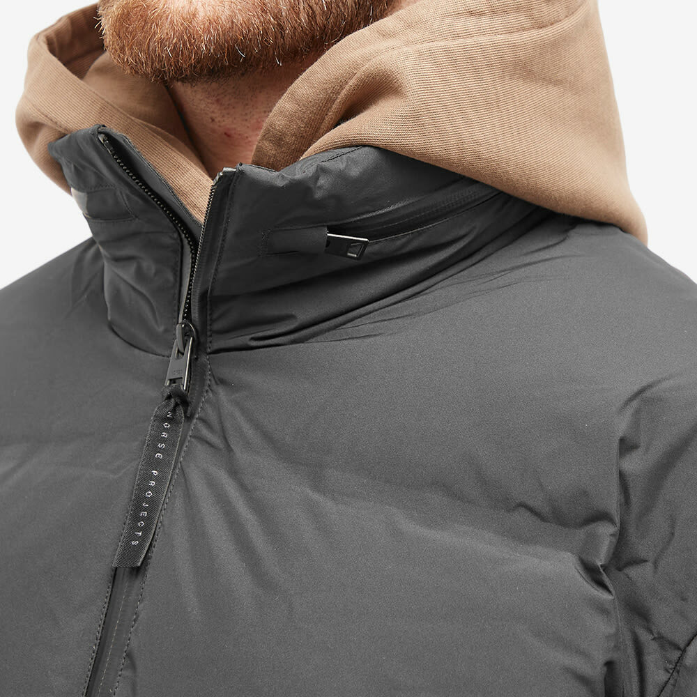 Norse Projects Men's Stand Collar Short Down Jacket in Black Norse Projects