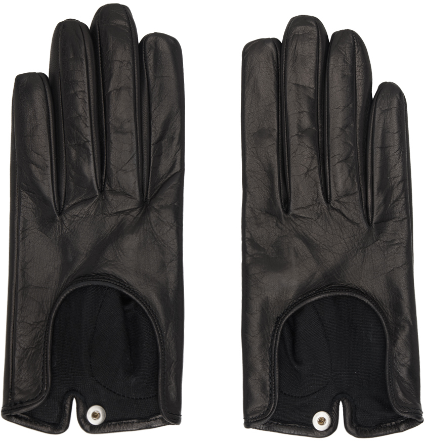 DURAZZI MILANO Black Leather Gloves