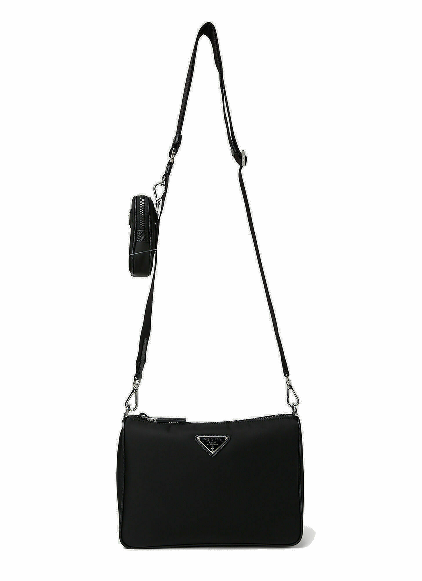 Photo: Re-Nylon Crossbody Bag in Black