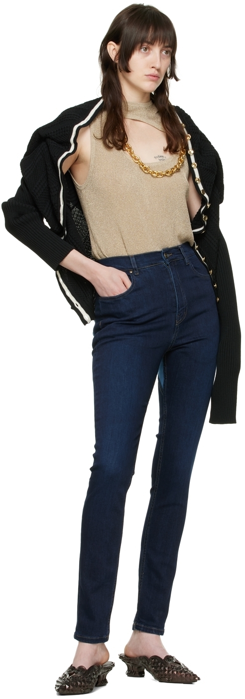 Y/Project Navy Heart Skinny Jeans Y/Project