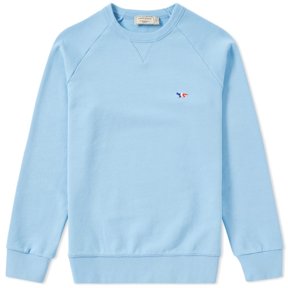 maison kitsuné tricolour fox crew sweat