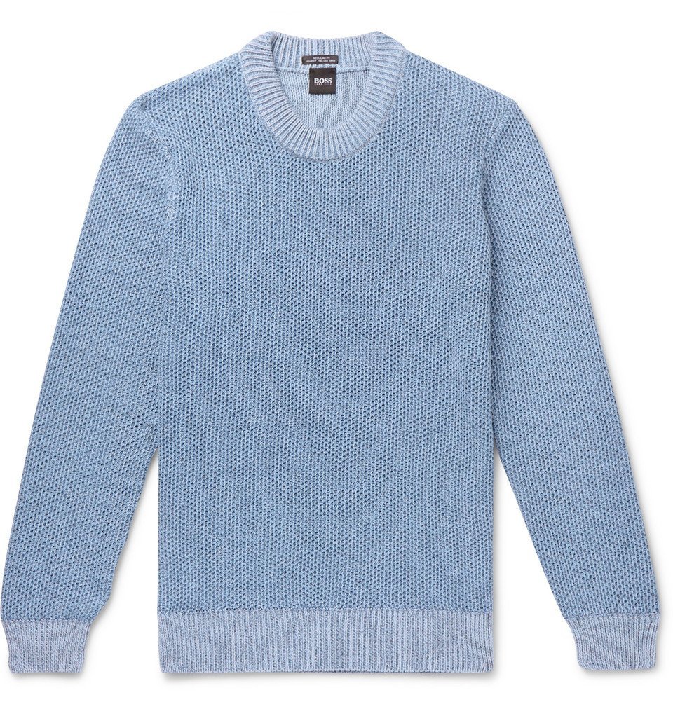 Hugo Boss - Waffle-Knit Cotton Sweater 